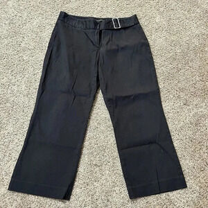 Express Womens Pants Black Low Rise Buckle Size 6 M Editor Oldskool Boot‎ Grunge